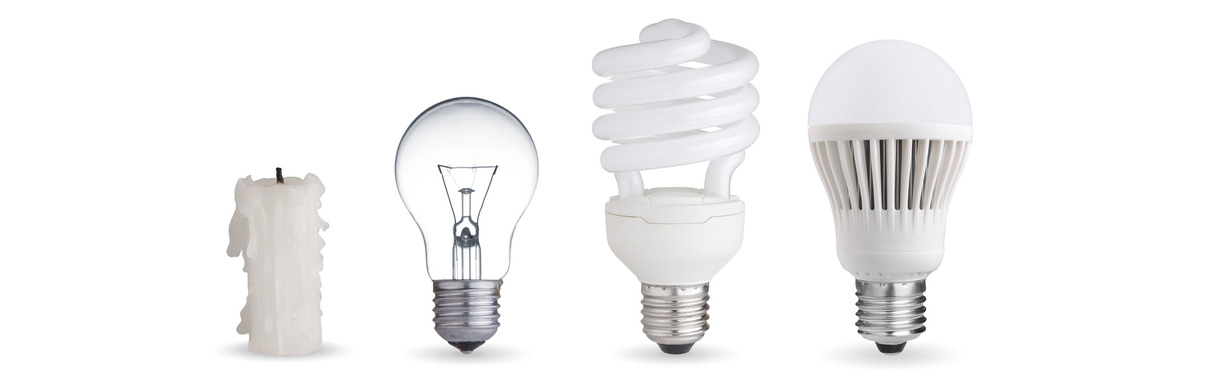 Bougie / Ampoule à incandescence / Ampoule basse consommation / Ampoule LED